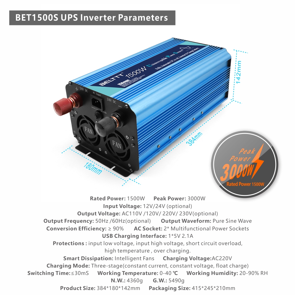 BELTTT 1500W ups inverter